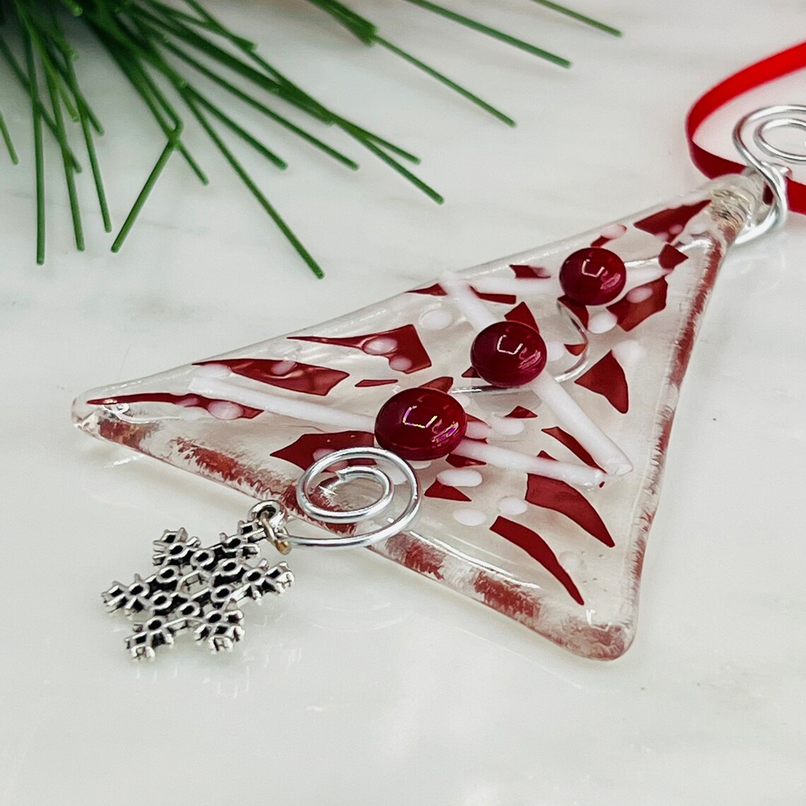 NEW! Fused Glass Christmas Ornament
