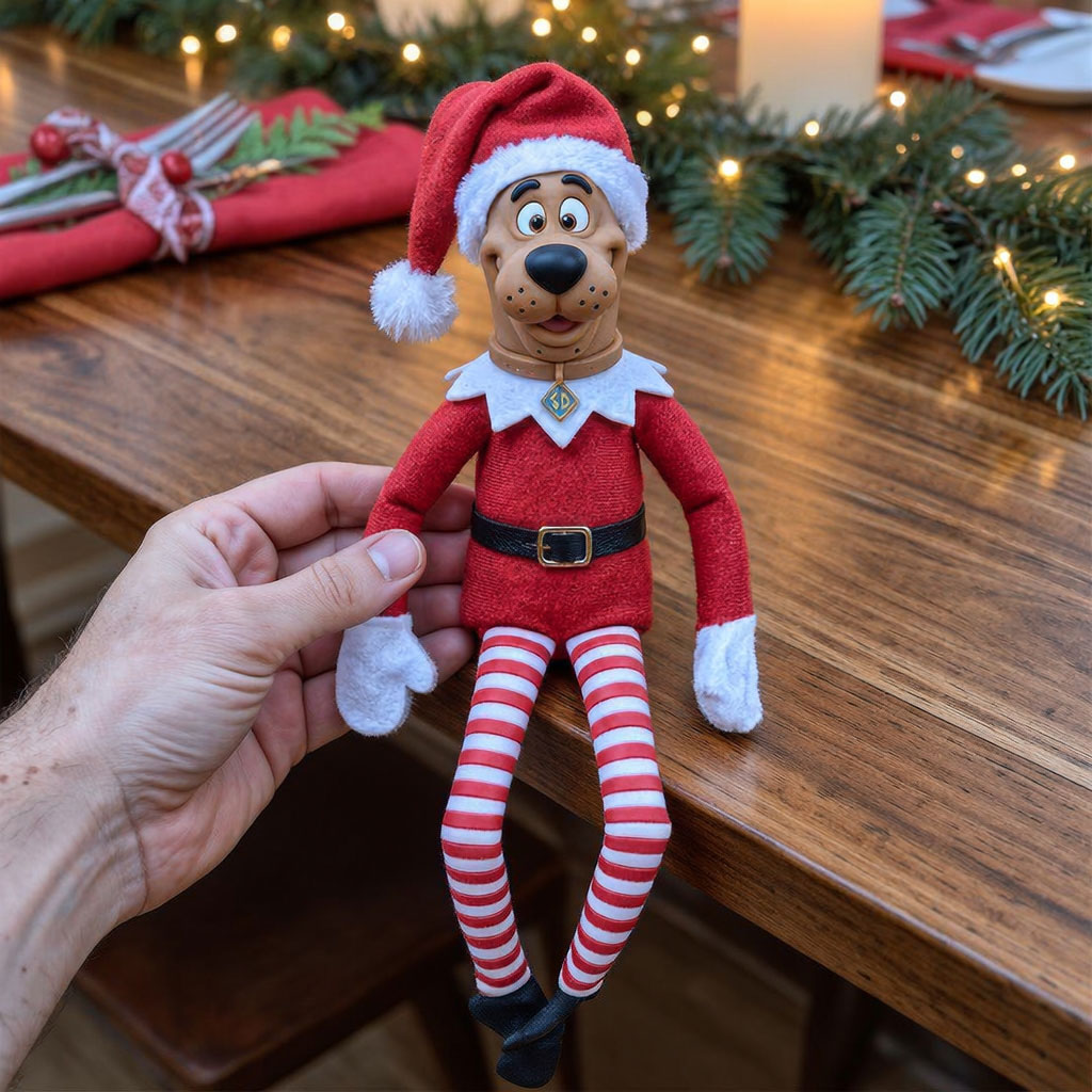 Festive Mystery Pup Holiday Decor