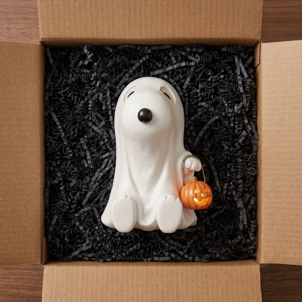 Cute Ghost Beagle Figurine 