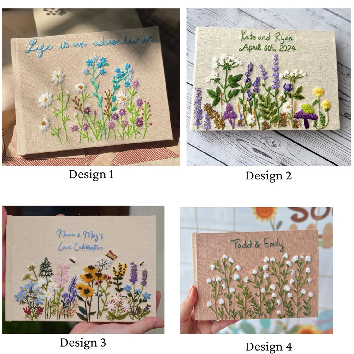 Custom Hand Embroidered Notebook
