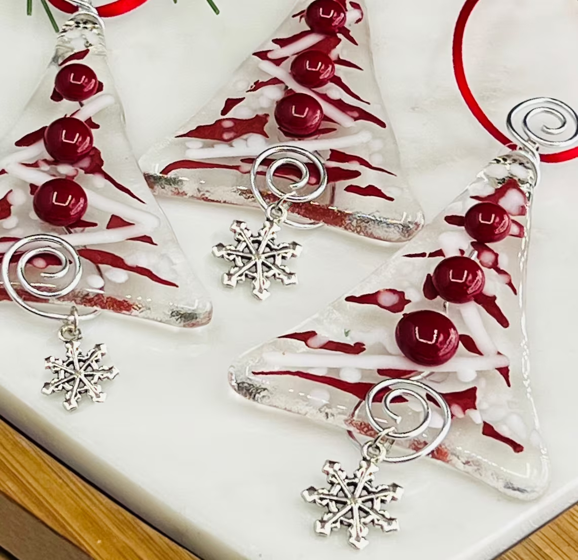 💝NEW! Fused Glass Christmas Ornament