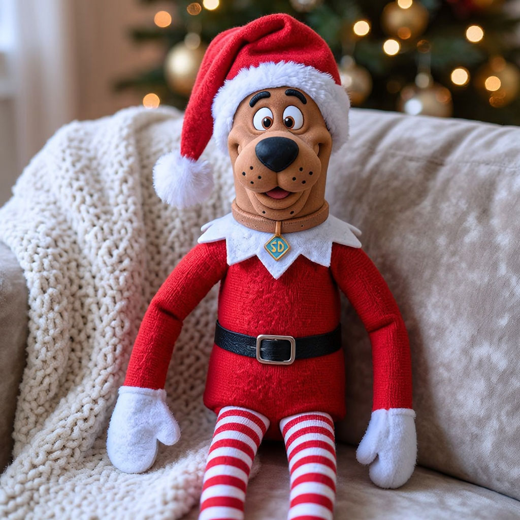 Festive Mystery Pup Holiday Decor