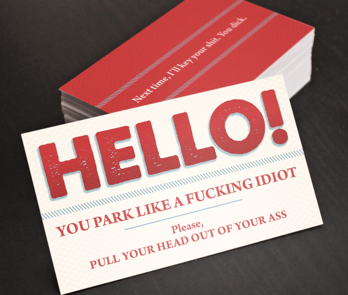 Bad Parking Cards