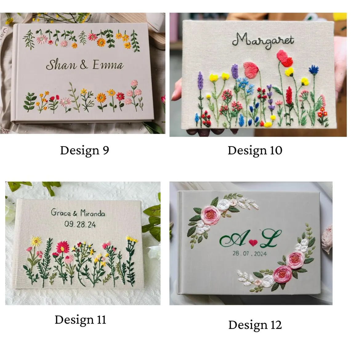 Custom Hand Embroidered Notebook