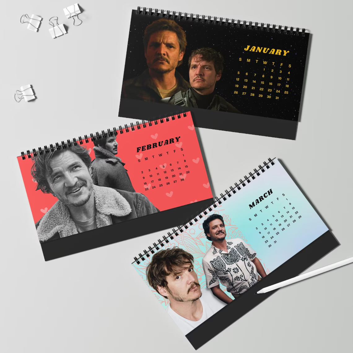 Pedro Pascal 2025 Desktop Calendar