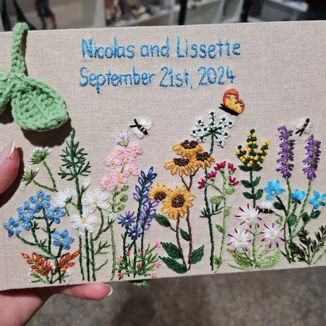 Custom Hand Embroidered Notebook