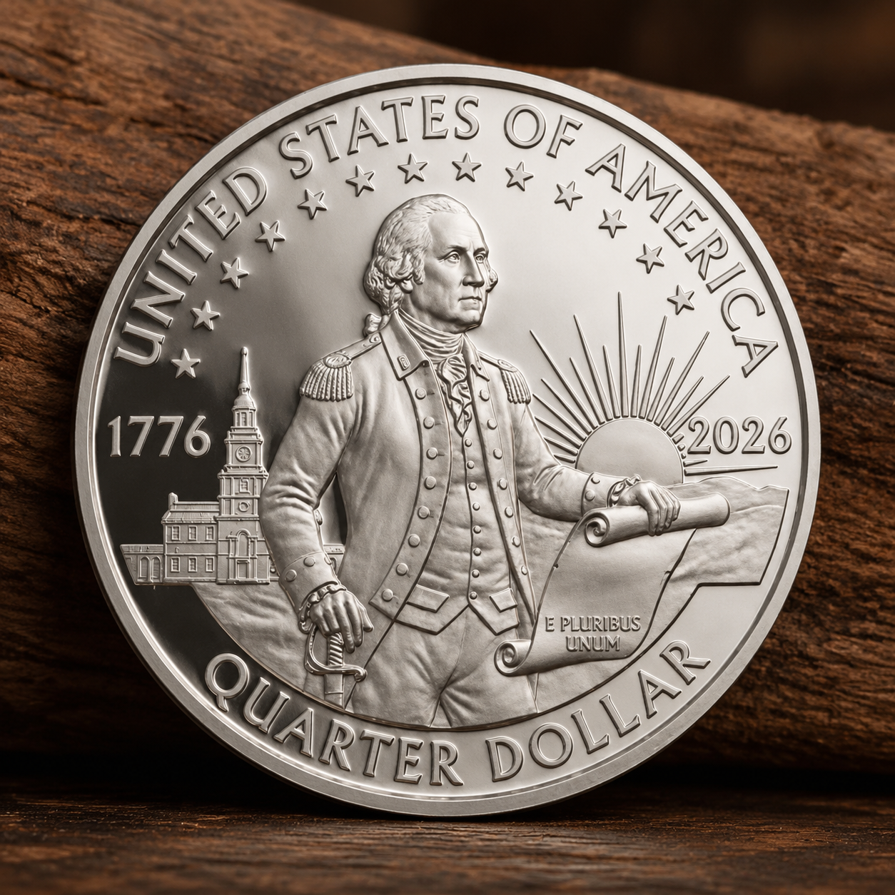 1776-2026 Semiquincentennial Silver Plated, 250th Anniversary Commemorative Coin