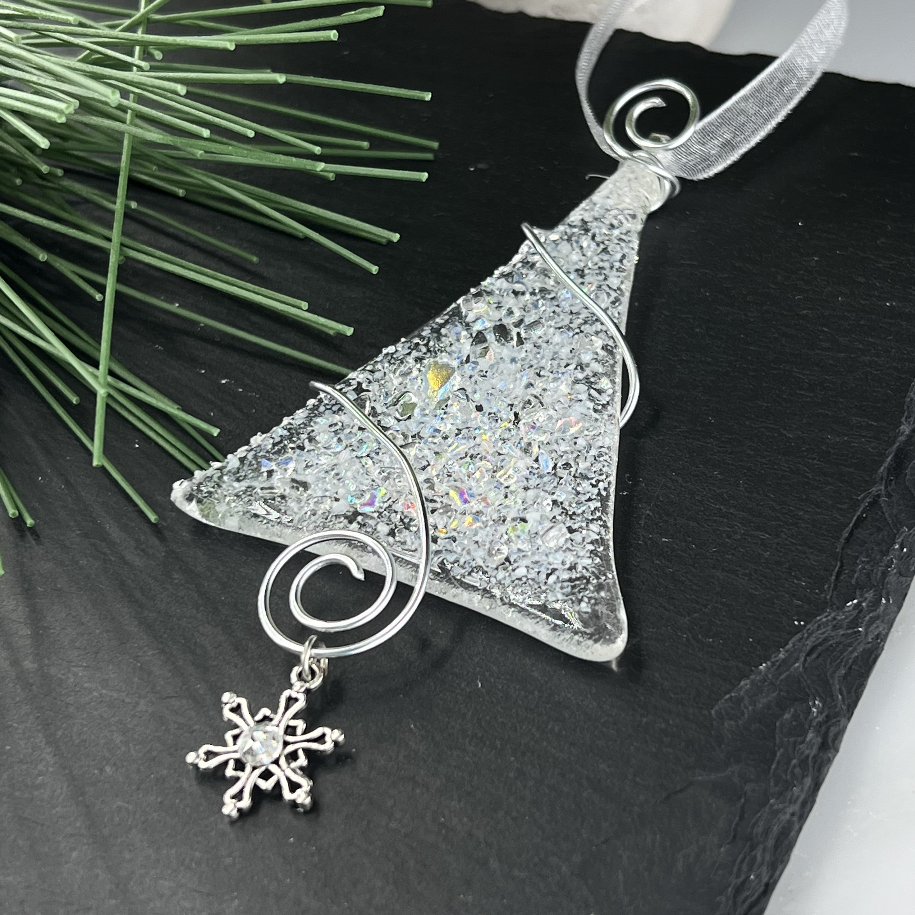 NEW! Fused Glass Christmas Ornament