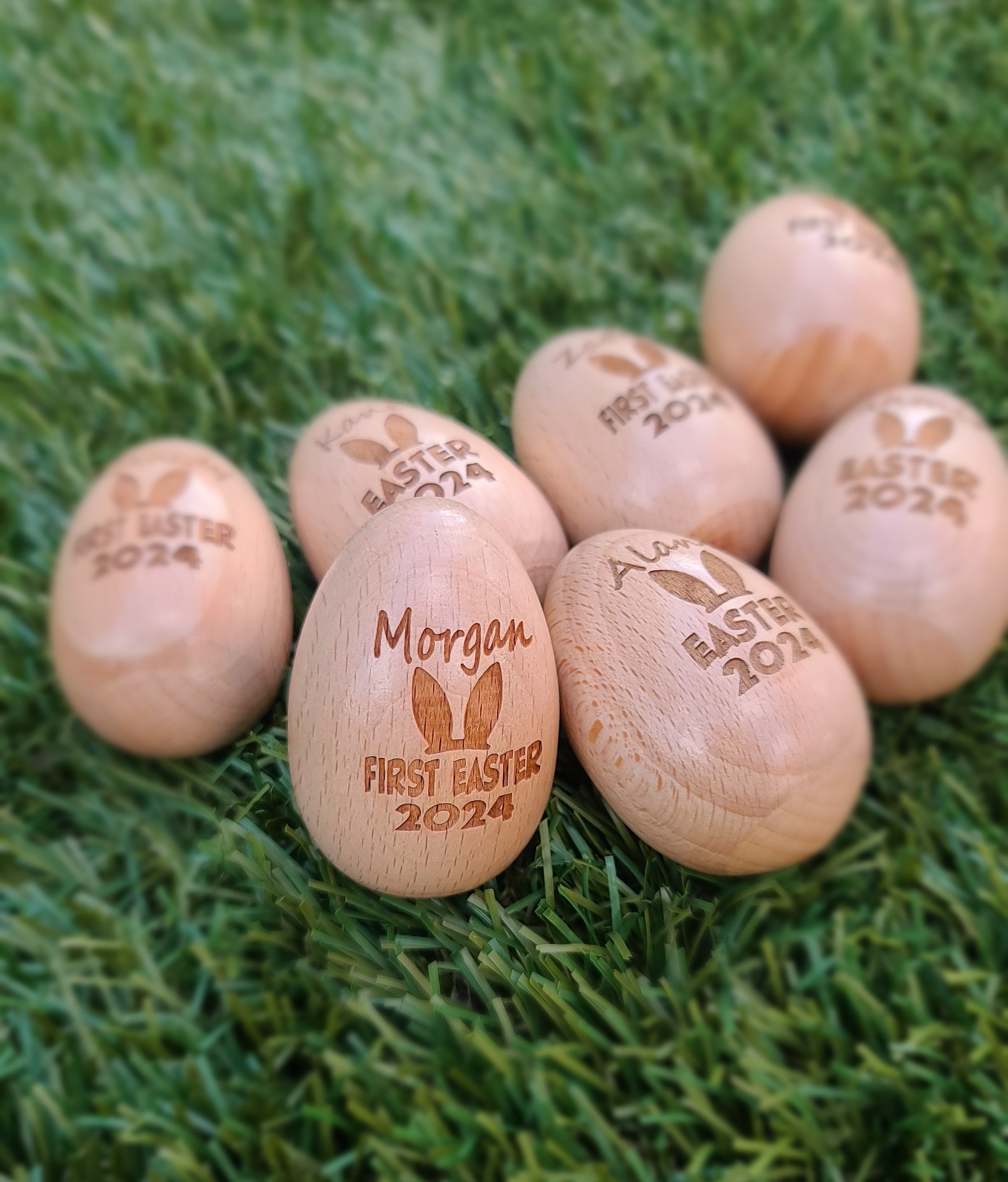 Personalized Wooden Easter Musical Egg / Shaker 