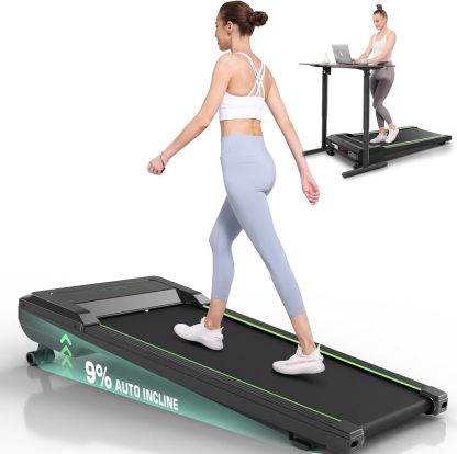 ANCHEER Walking Pad Treadmill with 9% Auto Incline