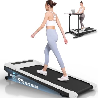 ANCHEER Walking Pad Treadmill with 9% Auto Incline