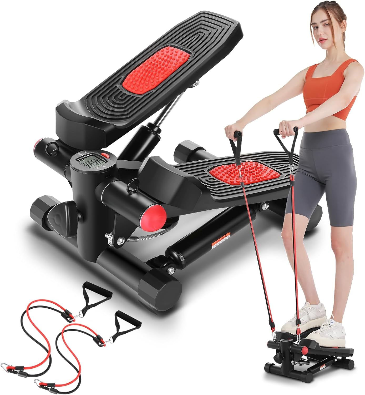 ANCHEER Steppers for Exercise at Home, Stepper with Resistance Bands