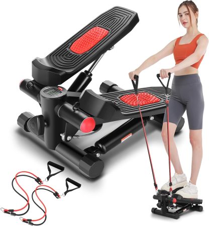 ANCHEER Steppers for Exercise at Home, Stepper with Resistance Bands