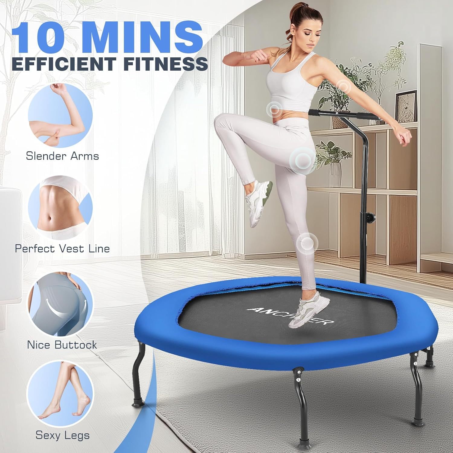 ANCHEER 50" Rebounder Trampoline for Adults