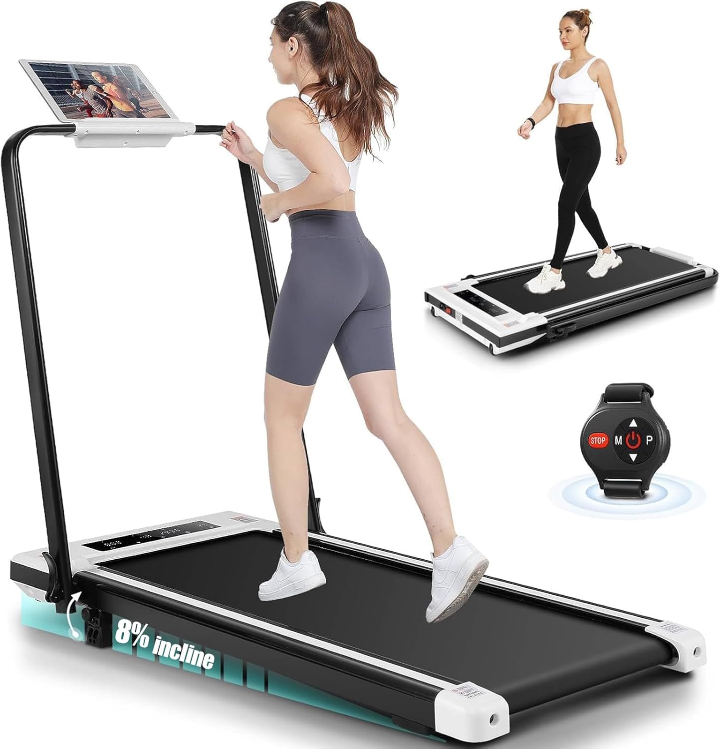 ANCHEER Treadmills, 3 in 1 Folding Treadmill with Incline