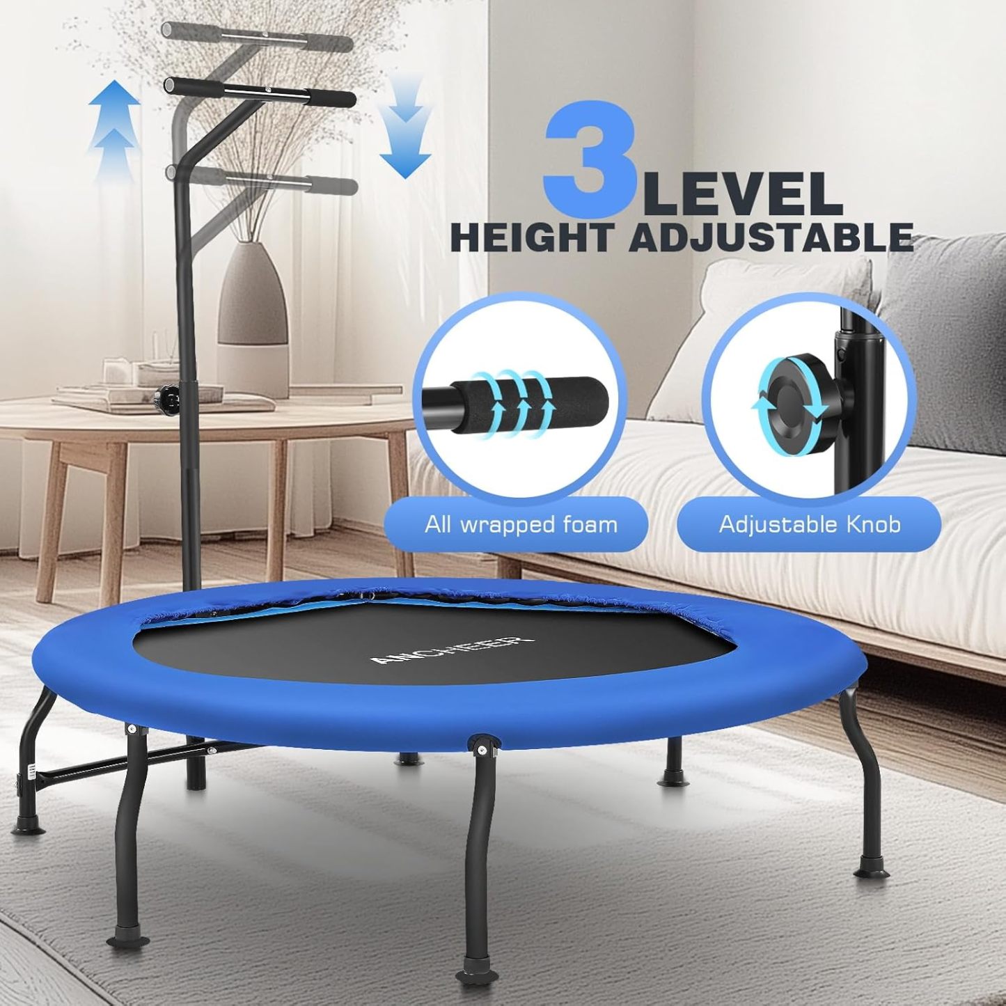 ANCHEER 50" Rebounder Trampoline for Adults