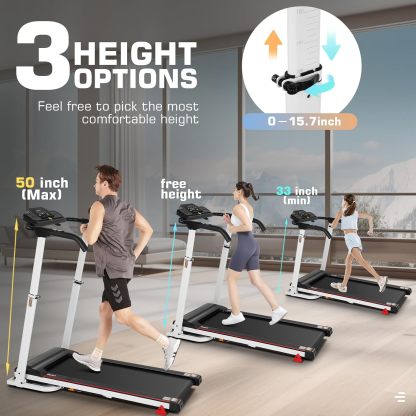 Treadmill with Desk Workstation & Adjustable Height