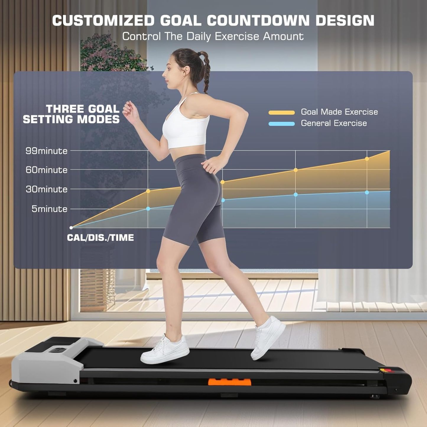 ANCHEER 2.5HP Walking Pad Treadmill with Remote Control