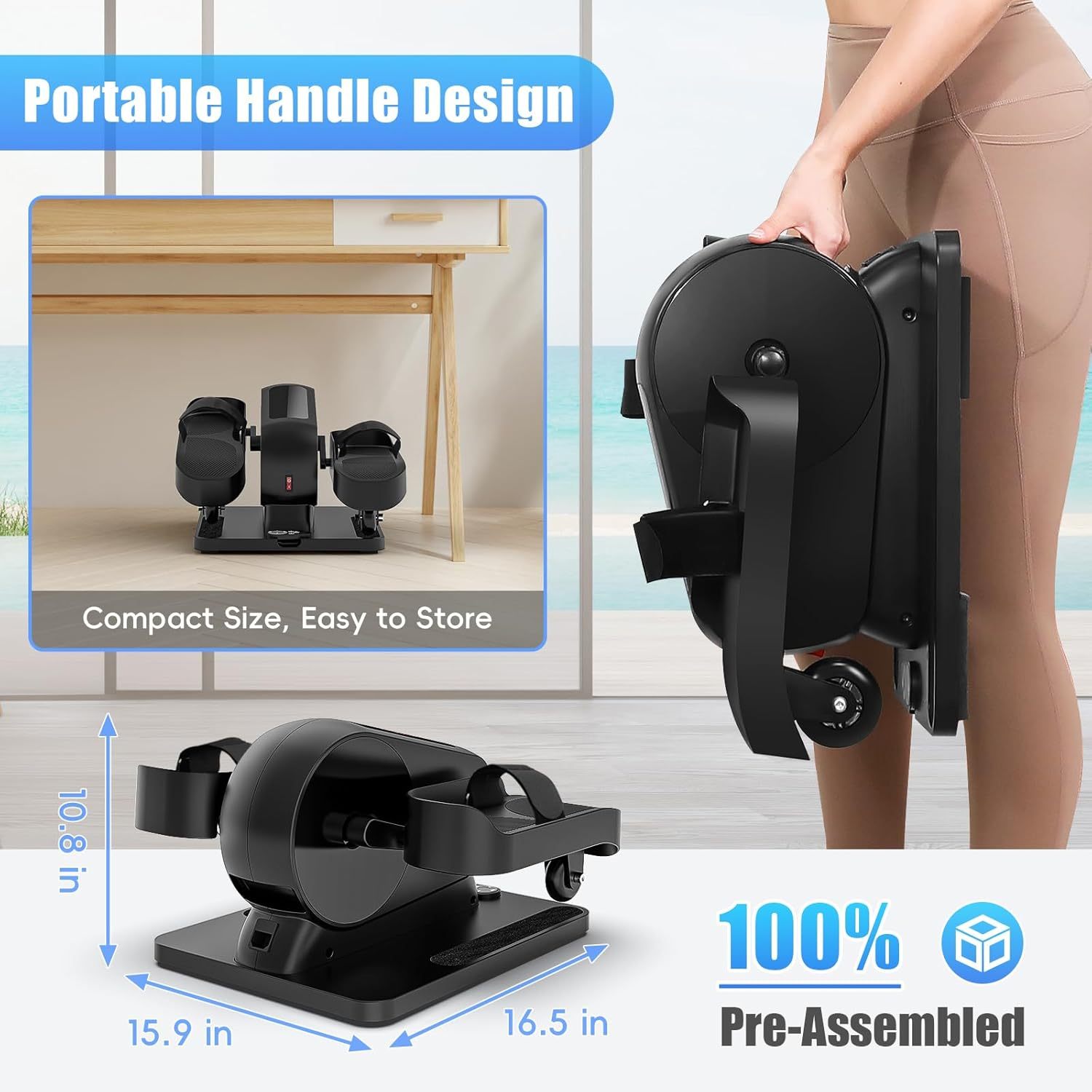 ANCHEER Under Desk Elliptical