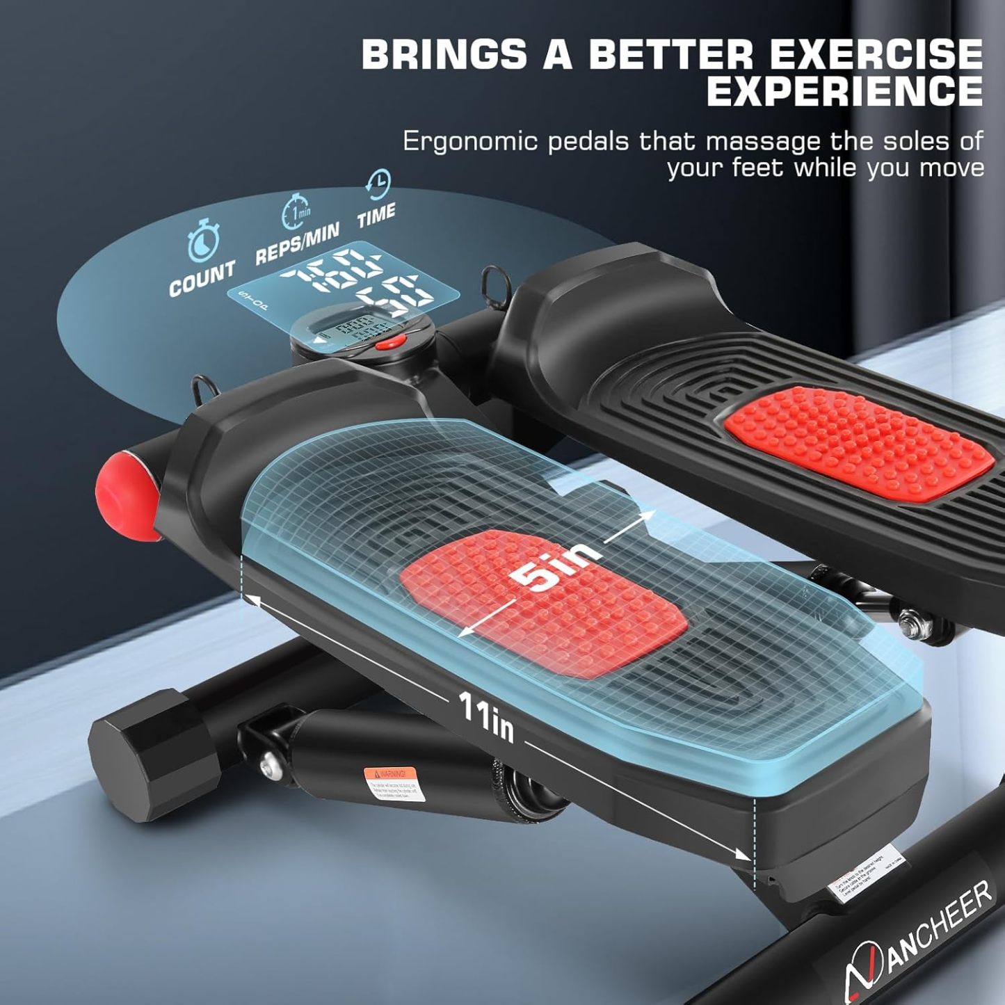 ANCHEER Steppers for Exercise at Home, Stepper with Resistance Bands