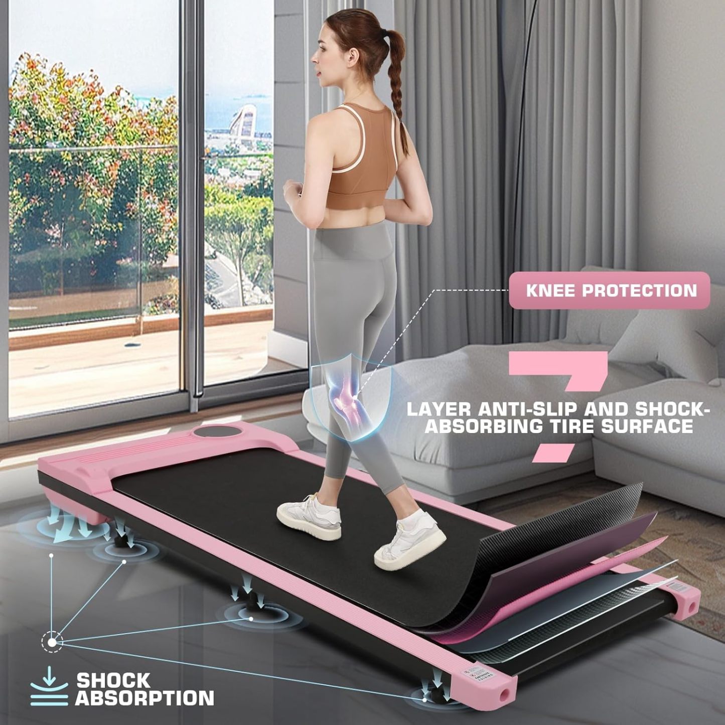 Walking Pad Treadmill with Incline