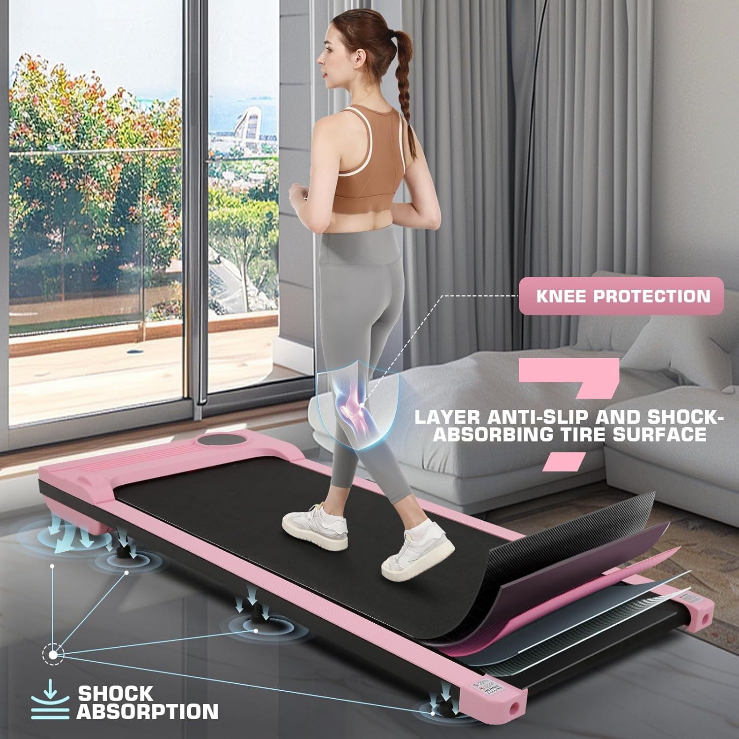 Walking Pad Treadmill with Incline