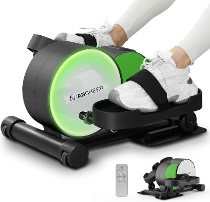 ANCHEER Under Desk Elliptical, Leg Exerciser While Sitting for Seniors with Remote Control, Display Monitor-Ancheer