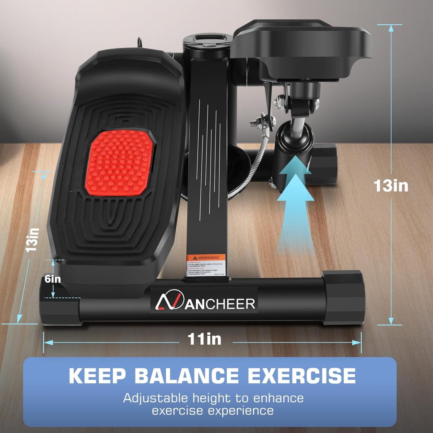 ANCHEER Steppers for Exercise at Home, Stepper with Resistance Bands