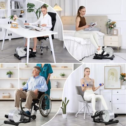 ANCHEER Under Desk Elliptical, Leg Exerciser While Sitting for Seniors with Remote Control, Display Monitor-Ancheer