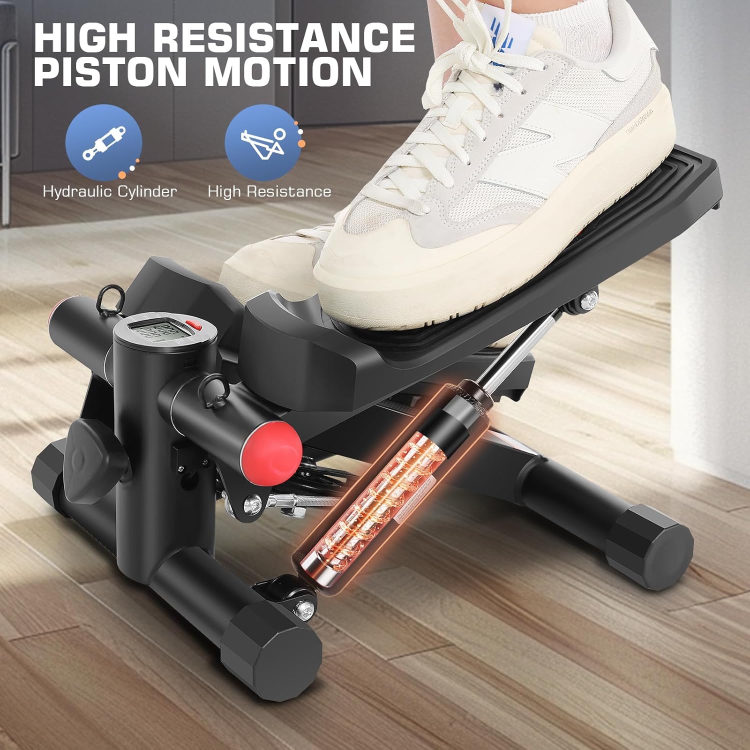 ANCHEER Steppers for Exercise at Home, Stepper with Resistance Bands