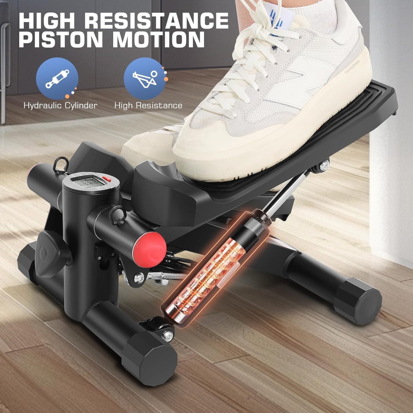 ANCHEER Steppers for Exercise at Home, Stepper with Resistance Bands
