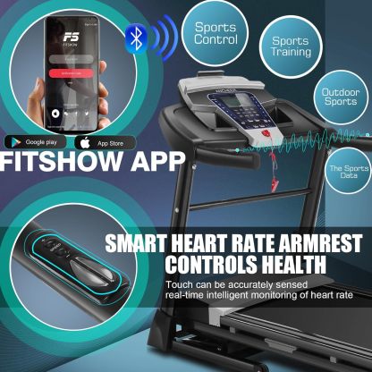 ANCHEER 3.25HP Treadmill,APP Treadmill 300lb Capacity