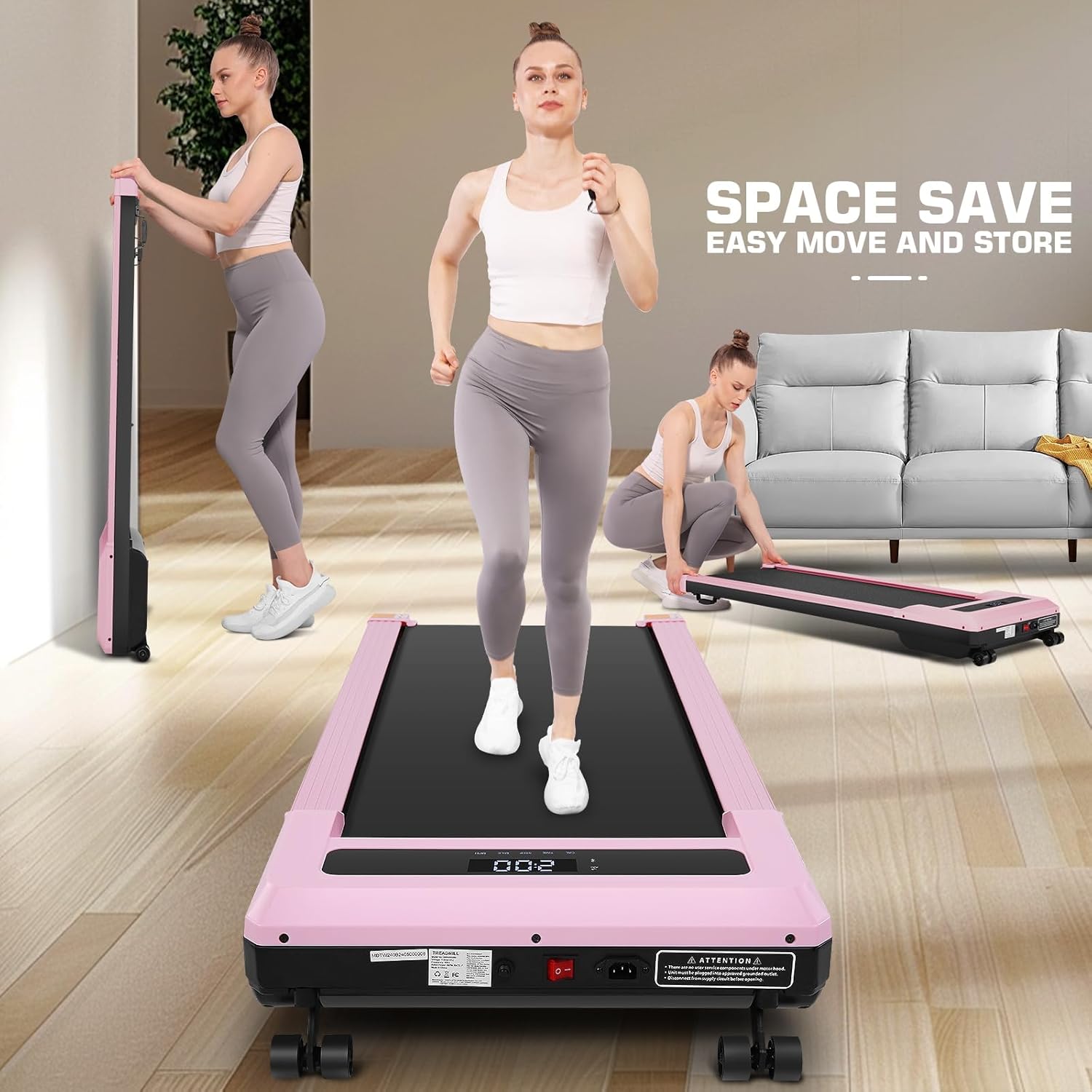 ANCHEER Walking Pad Treadmill with 9% Auto Incline