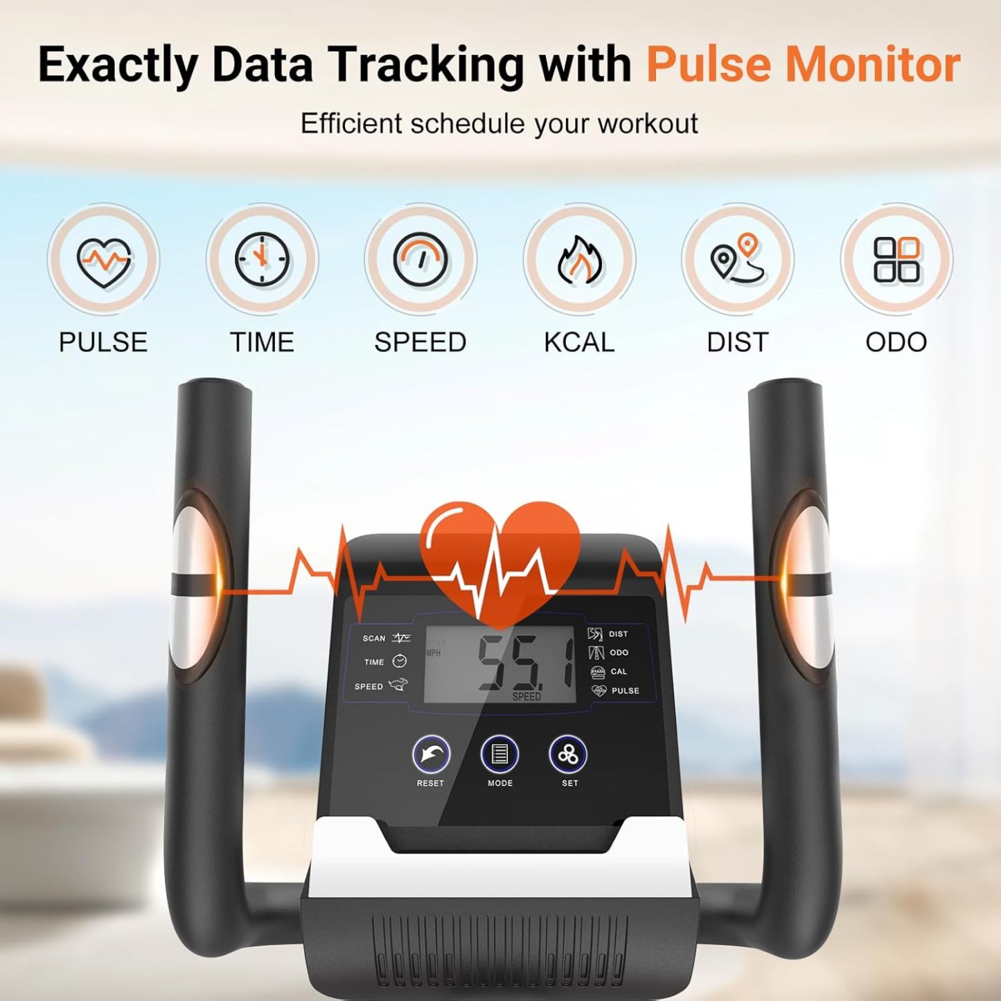 ANCHEER Elliptical Exercise Machine, Ultra-Silent Magnetic Elliptical Training Machines for Home Gym