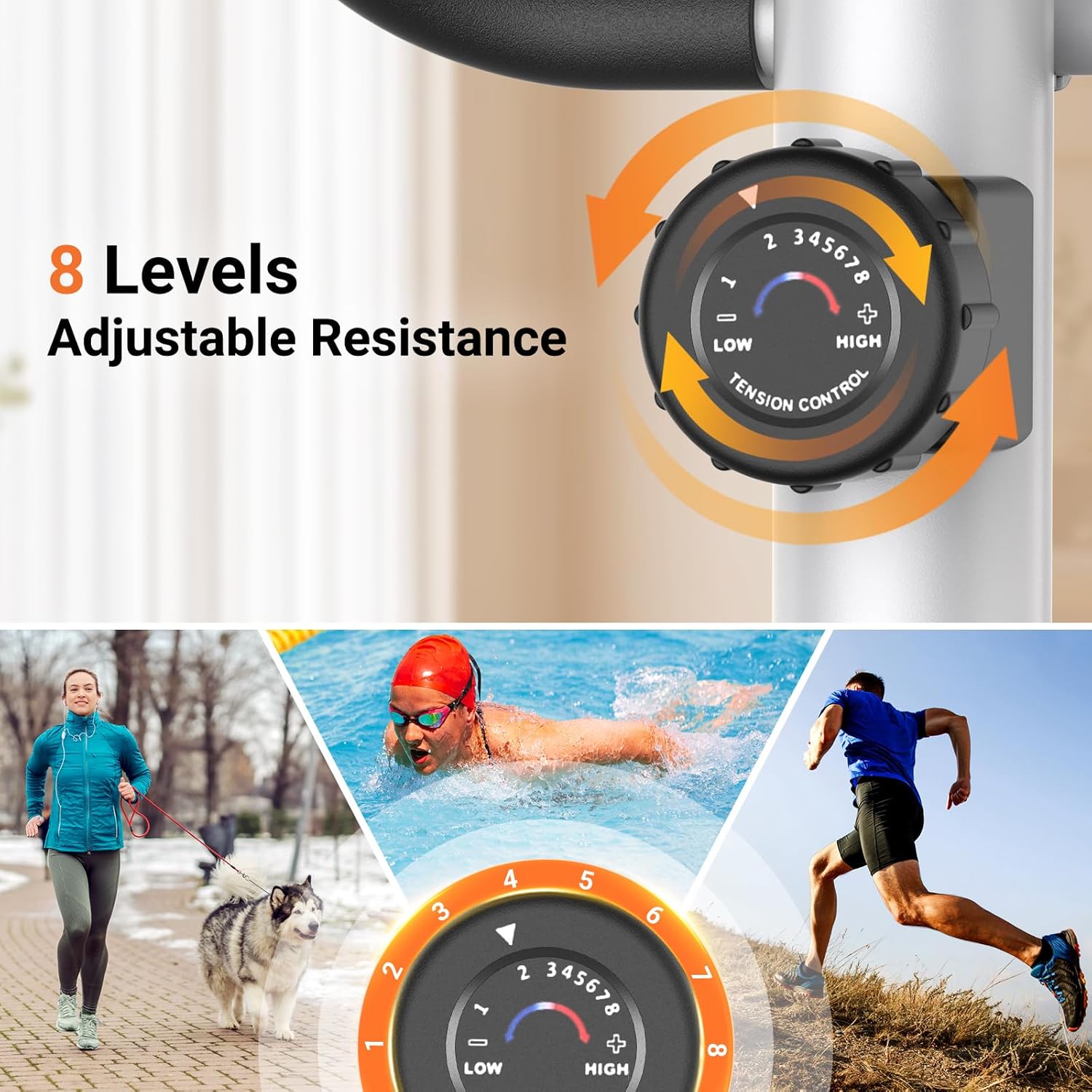 ANCHEER Elliptical Exercise Machine, Ultra-Silent Magnetic Elliptical Training Machines for Home Gym