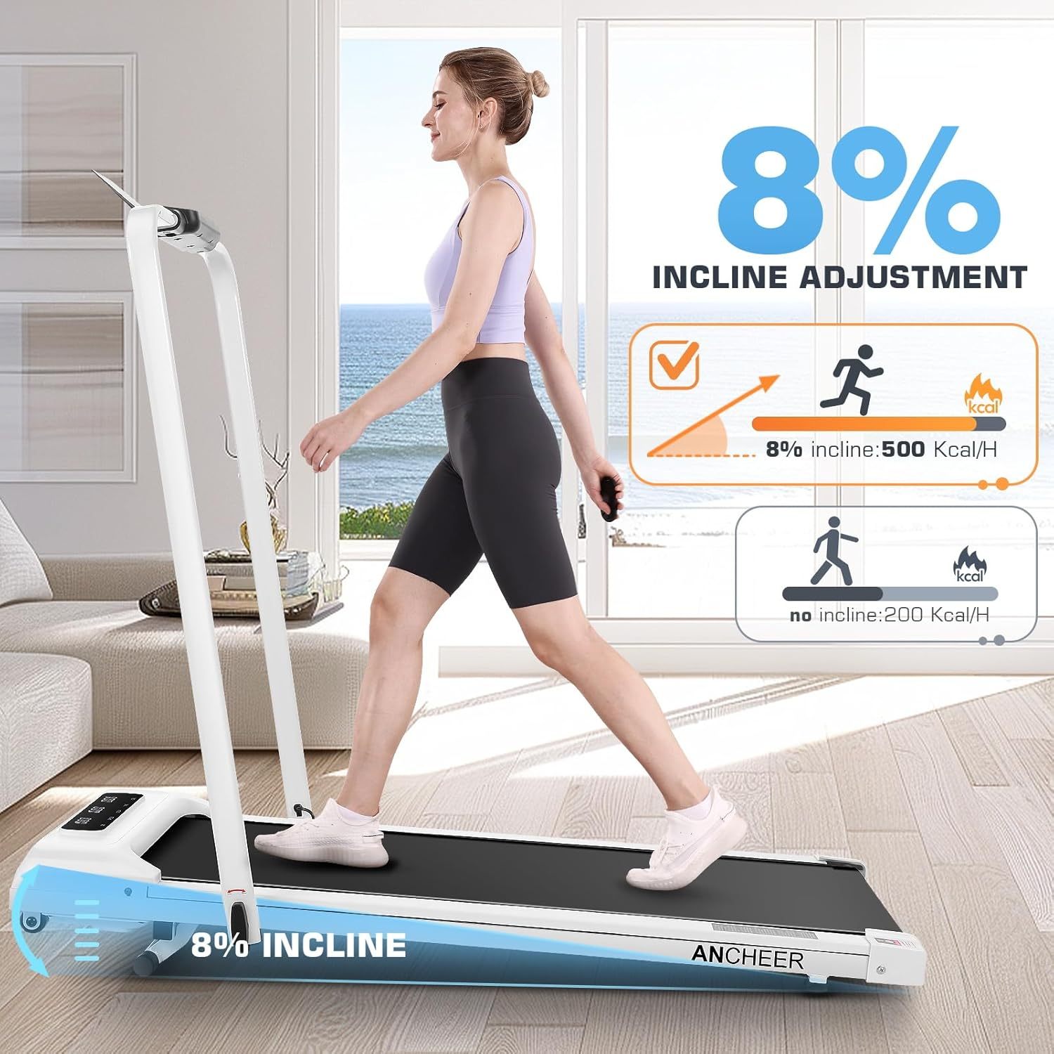 Ancheer Folding Treadmill with Incline