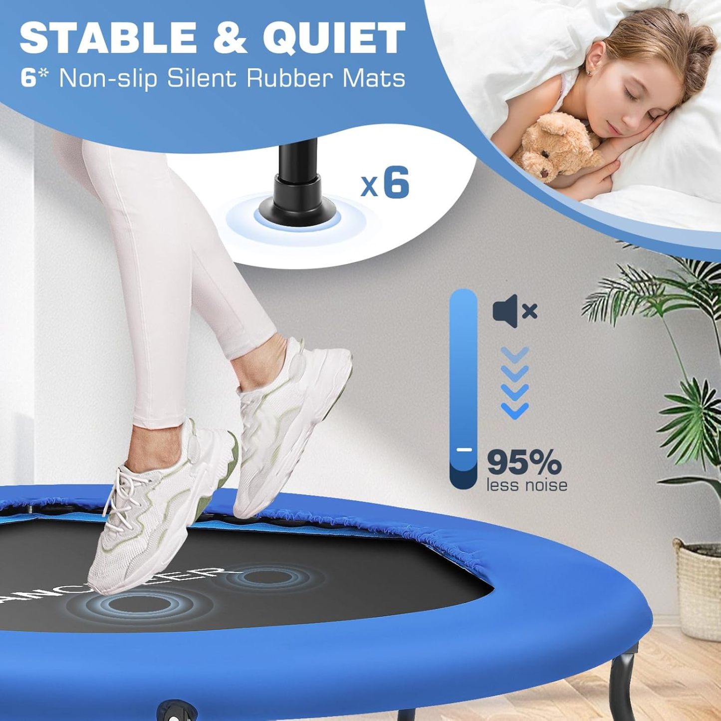 ANCHEER 50" Rebounder Trampoline for Adults