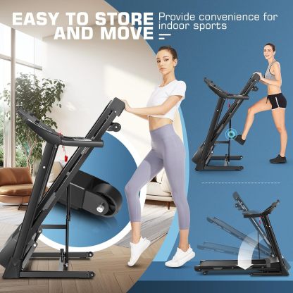 ANCHEER 3.25HP Treadmill,APP Treadmill 300lb Capacity