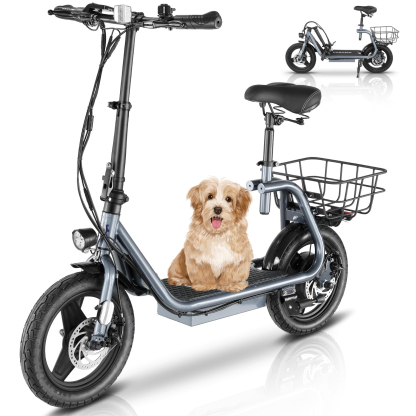 Caroma 350W(Peak 560W) Electric Scooter with Seat