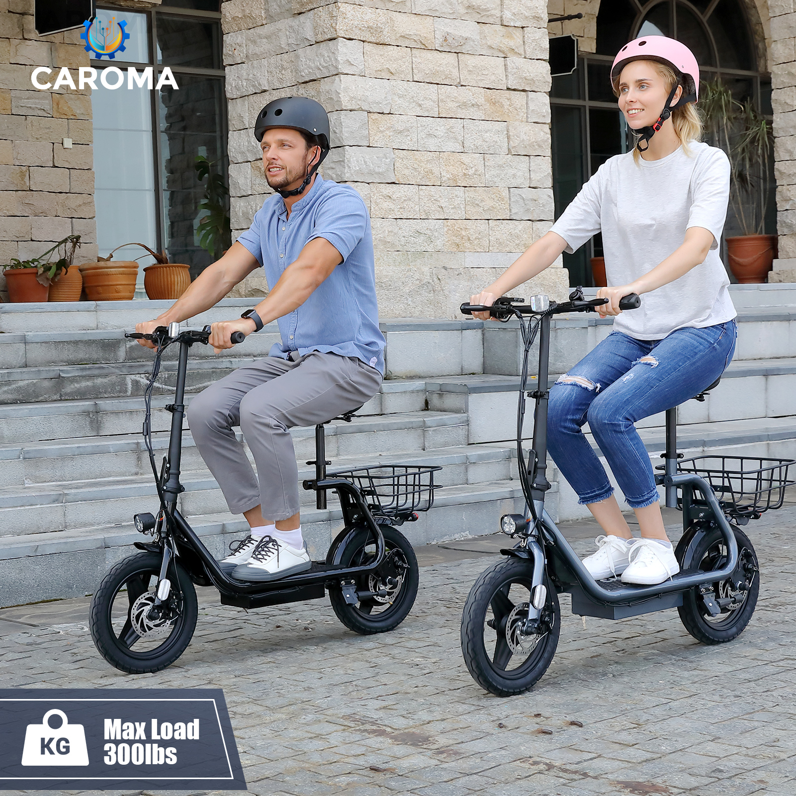 Caroma Electric Scooter with Seat P1