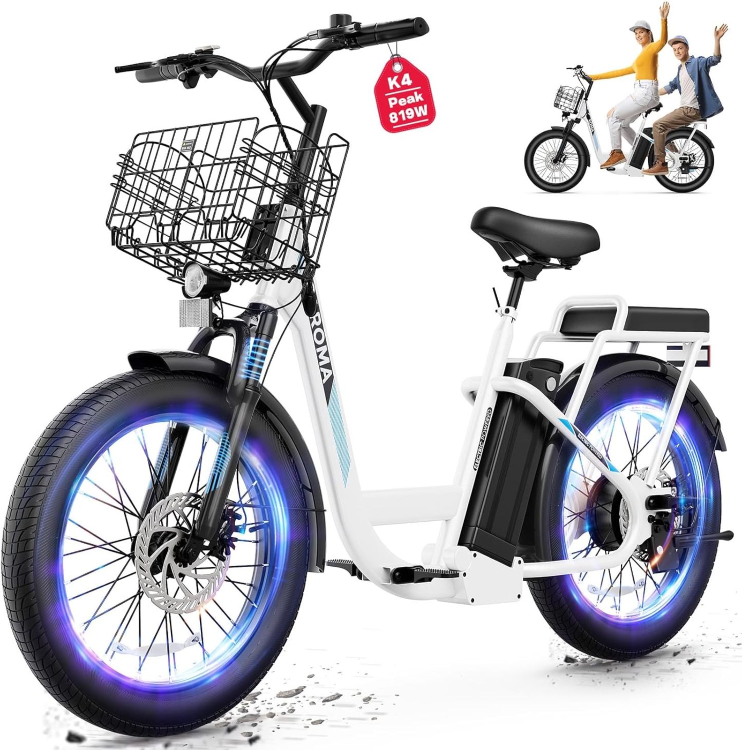 Caroma 819W Electric Scooter with Off-Road Tires K4