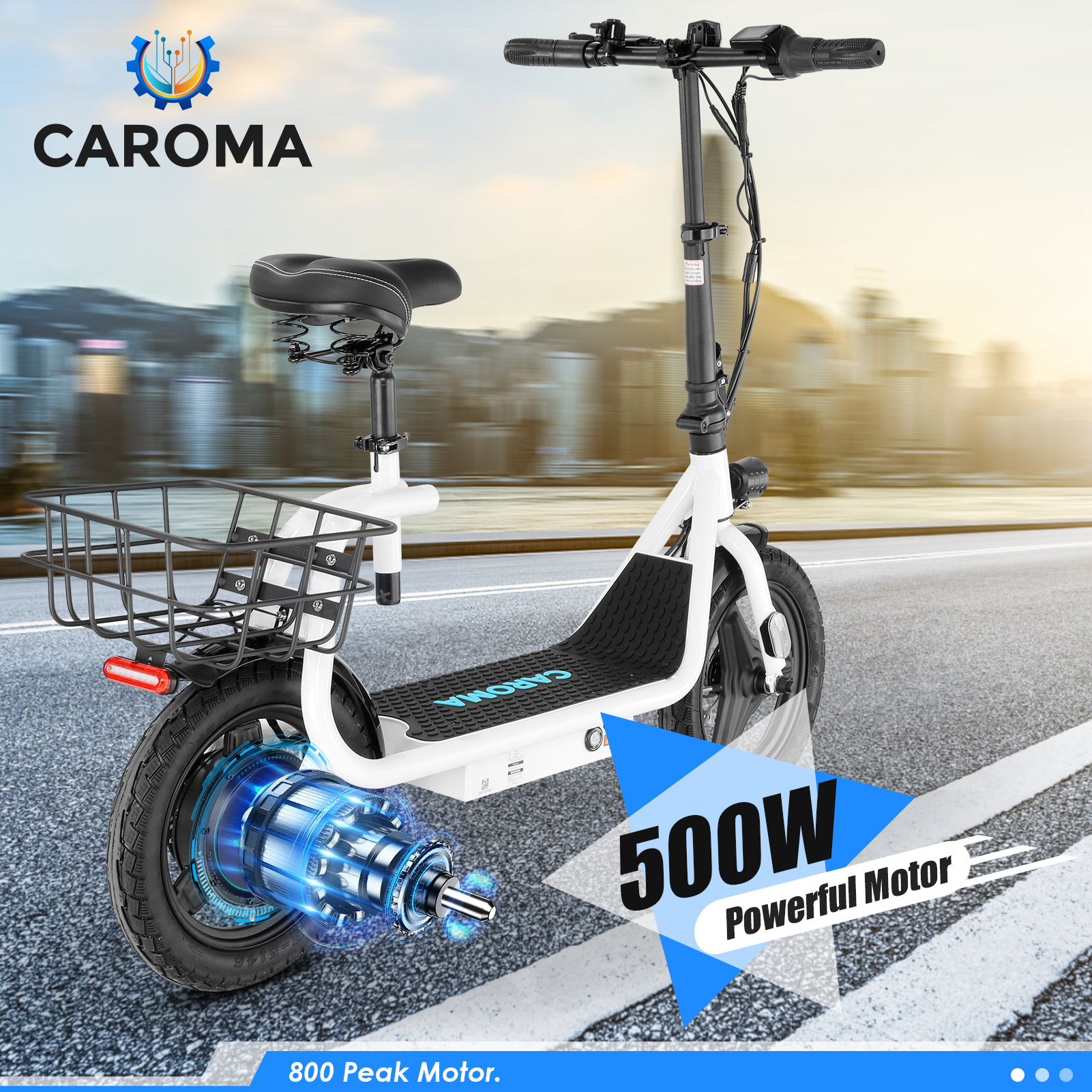 Caroma Electric Scooter with Seat P1