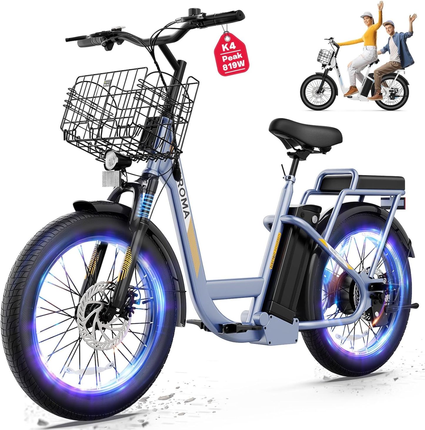 Caroma 819W Electric Scooter with Off-Road Tires K4
