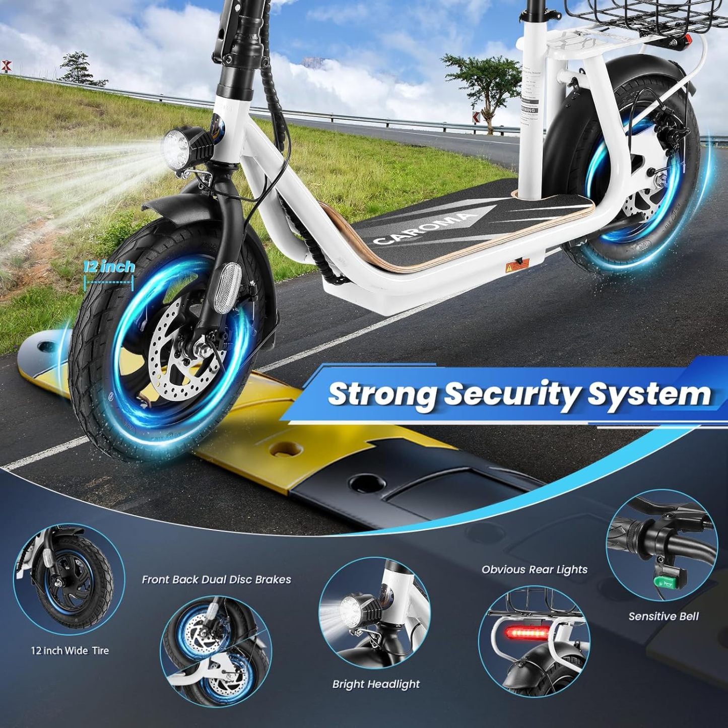 Caroma 560W Electric Scooter with Seat Z1