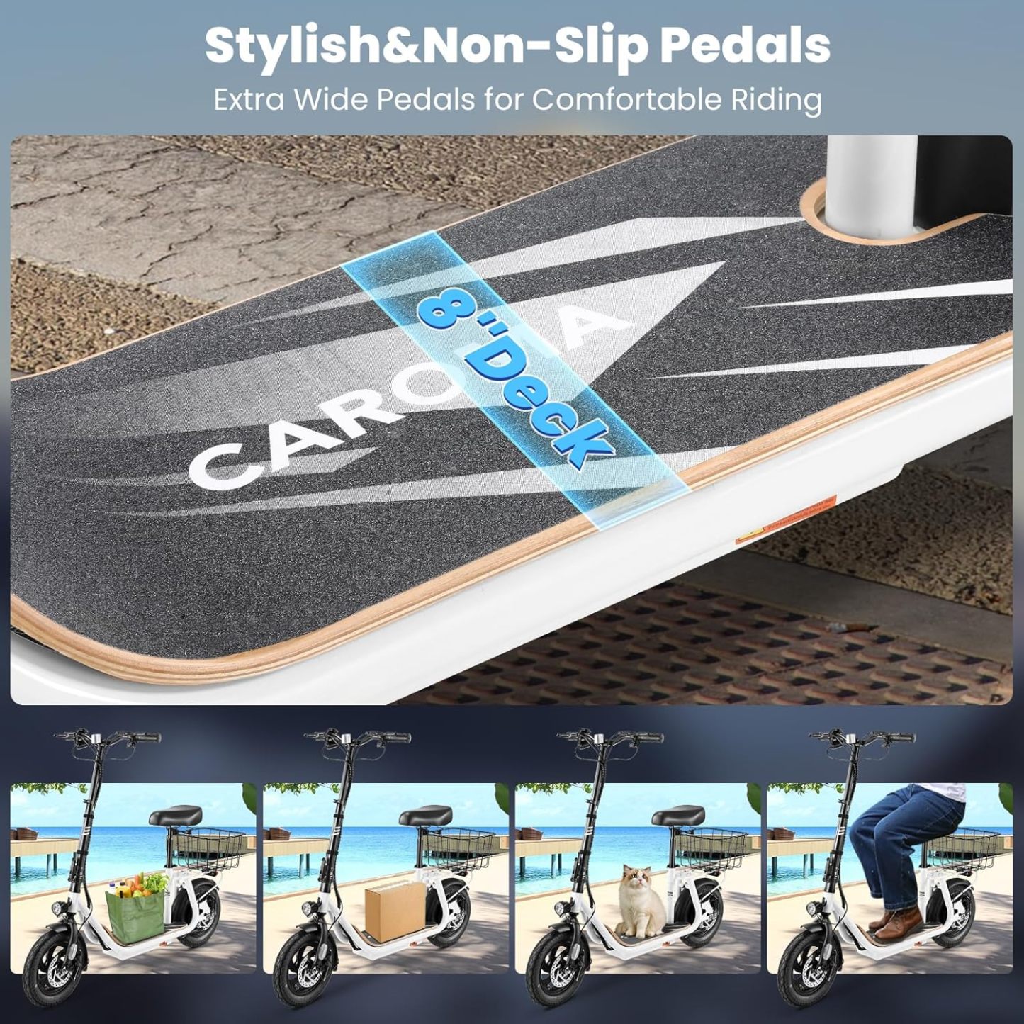 Caroma 560W Electric Scooter with Seat Z1