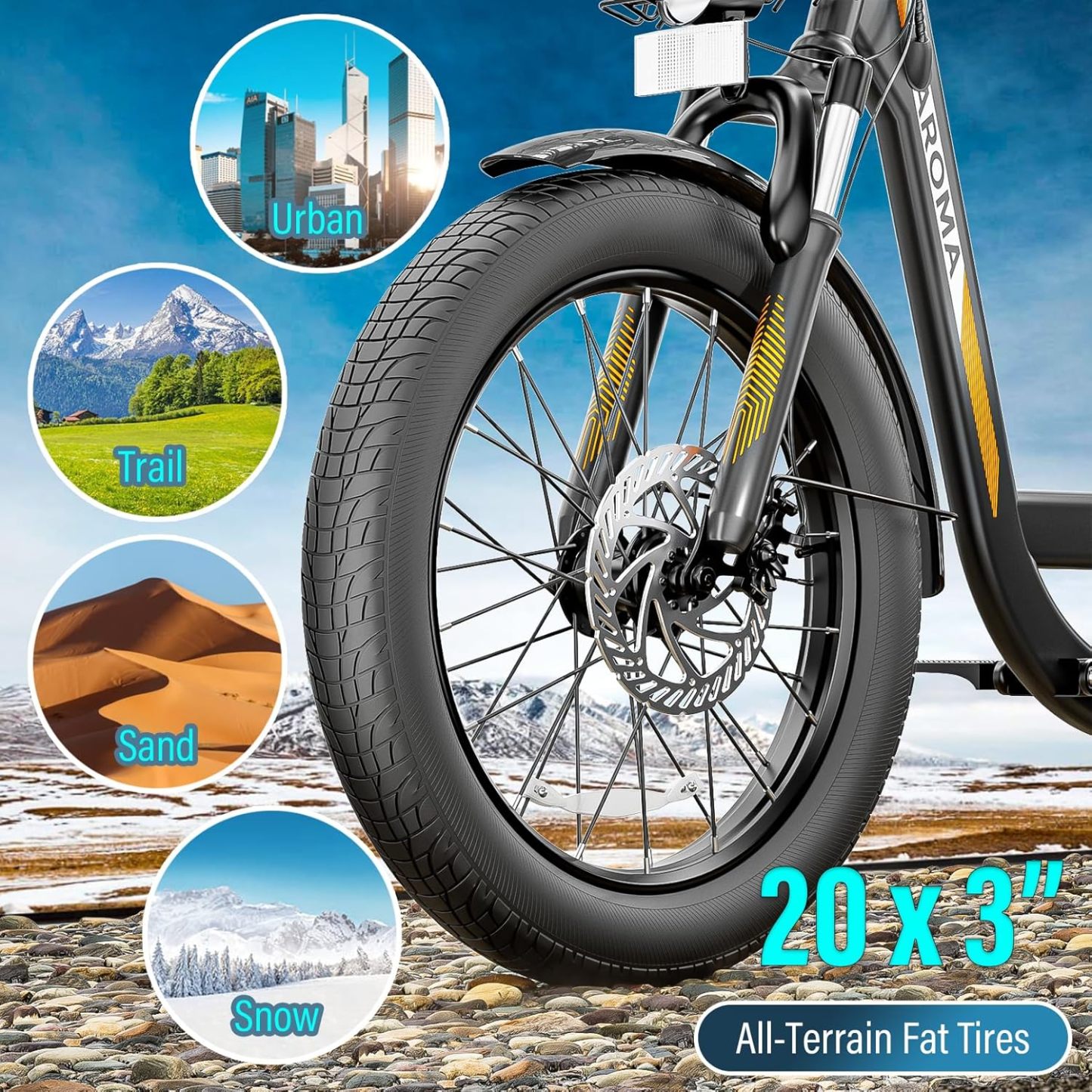 Caroma 560W Electric Scooter with Off-Road Tires K3
