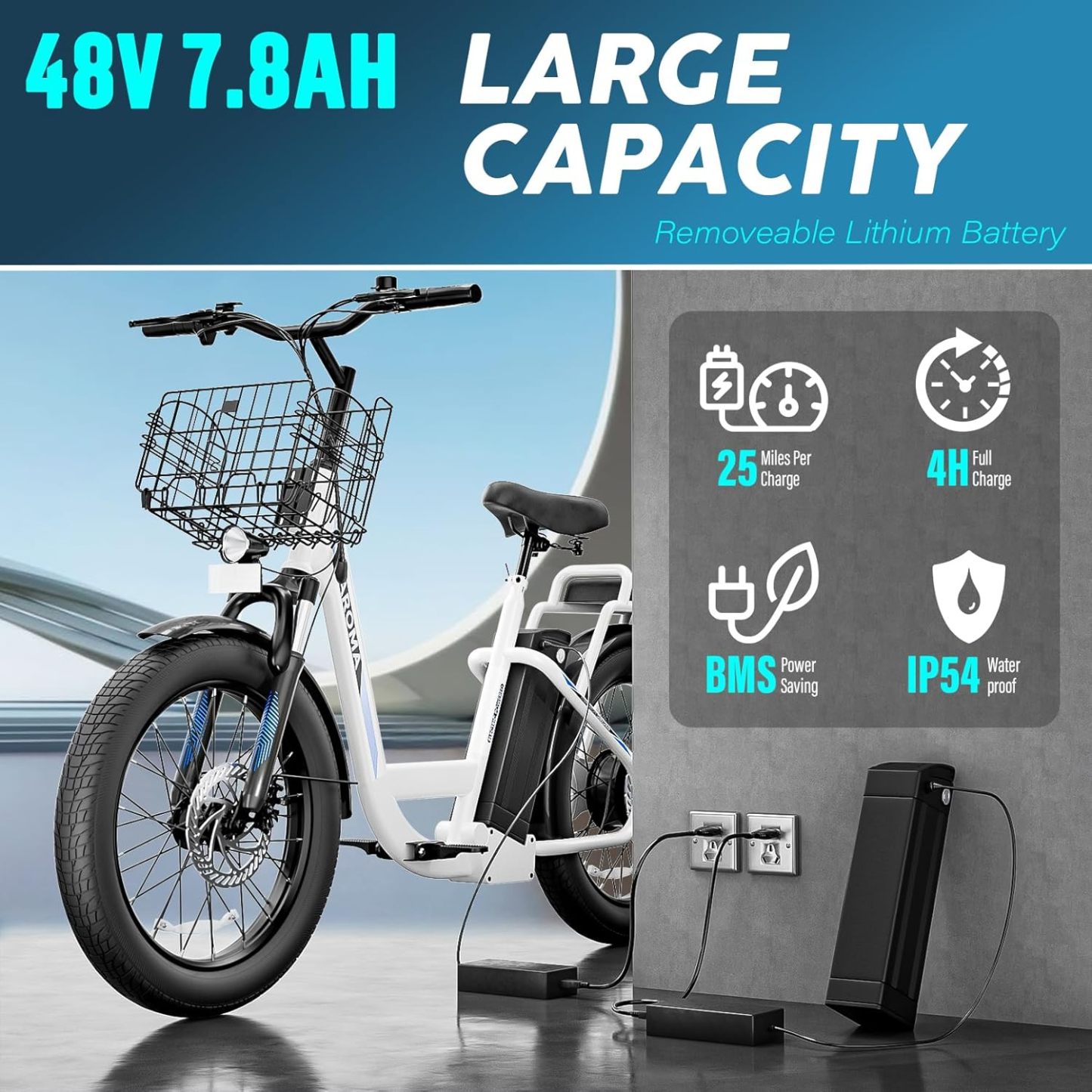 Caroma 819W Electric Scooter with Off-Road Tires K4