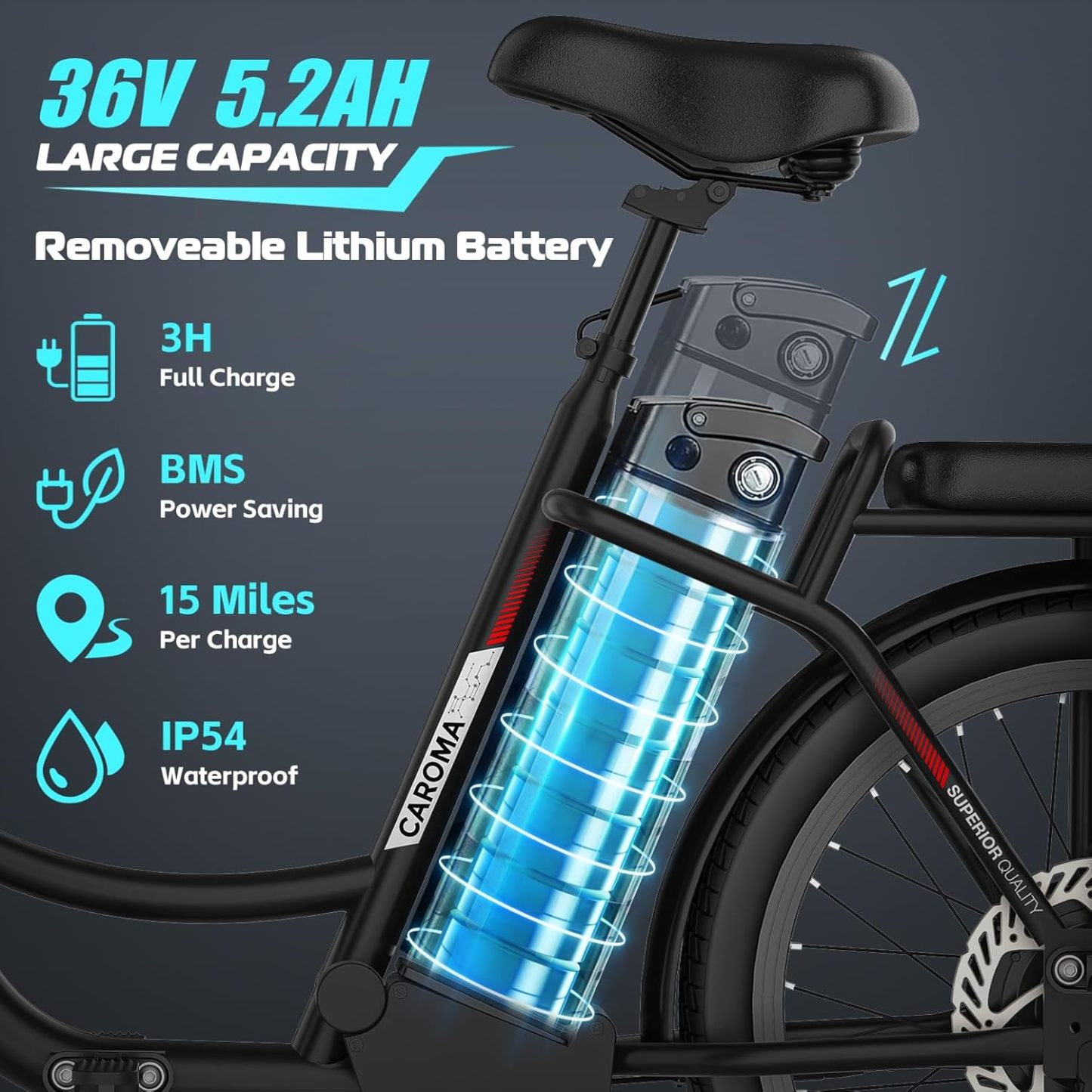 Caroma 560W Electric Scooter with Seat K1