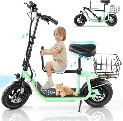 Caroma 1200W Foldable Electric Scooter with Child Seat Z6