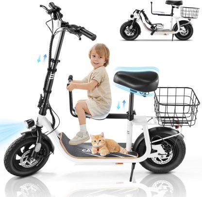 Caroma 1200W Foldable Electric Scooter with Child Seat Z6